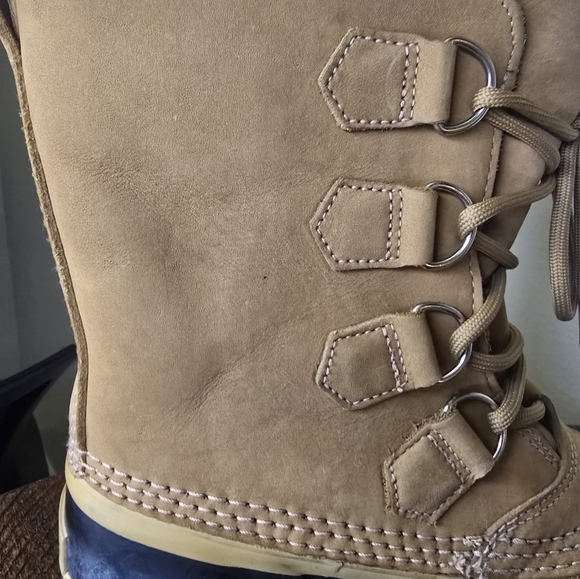 Sorel Caribou Waterproof Winter Snow Boots Tan Buff Women's Size 8 - Picture 16 of 16